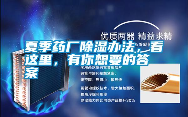 夏季藥廠除濕辦法，看這里，有你想要的答案