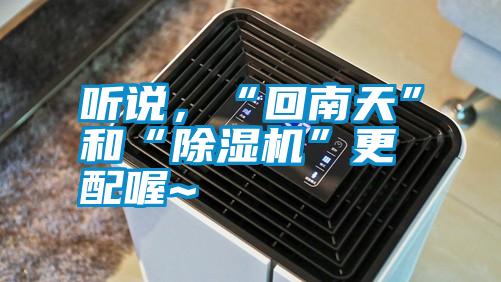聽說，“回南天”和“除濕機(jī)”更配喔~