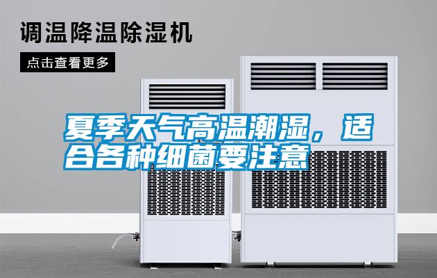 夏季天氣高溫潮濕，適合各種細菌要注意