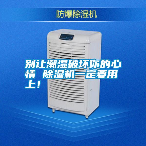別讓潮濕破壞你的心情 除濕機一定要用上！