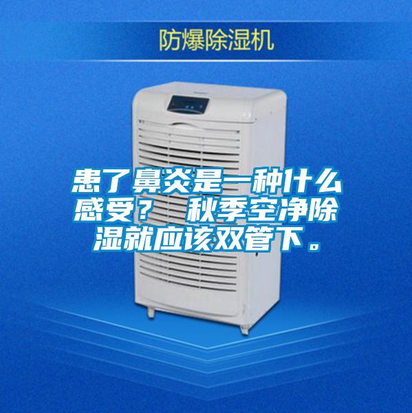 患了鼻炎是一種什么感受？ 秋季空凈除濕就應(yīng)該雙管下。