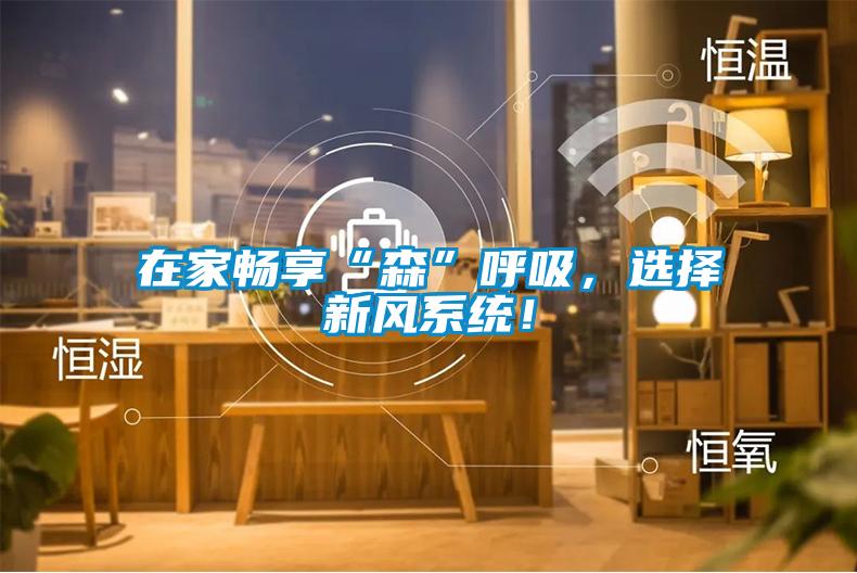 在家暢享“森”呼吸，選擇新風(fēng)系統(tǒng)！