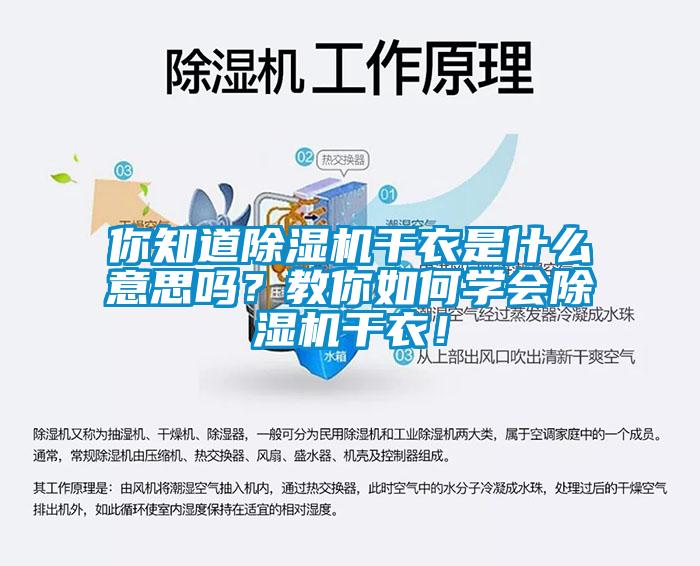 你知道除濕機(jī)干衣是什么意思嗎？教你如何學(xué)會(huì)除濕機(jī)干衣！