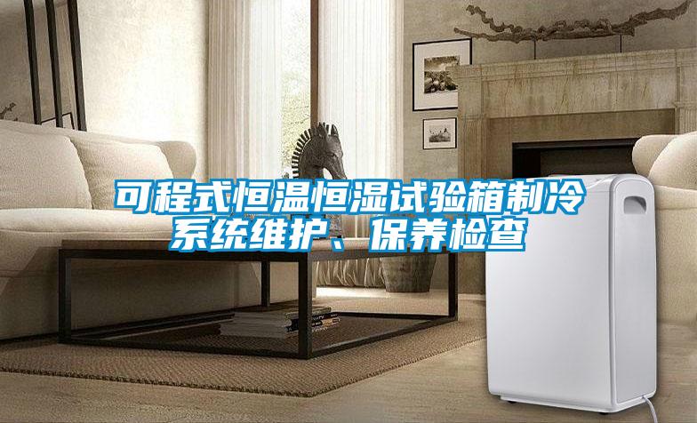 可程式恒溫恒濕試驗箱制冷系統(tǒng)維護、保養(yǎng)檢查