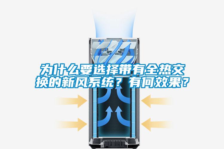 為什么要選擇帶有全熱交換的新風(fēng)系統(tǒng)？有何效果？
