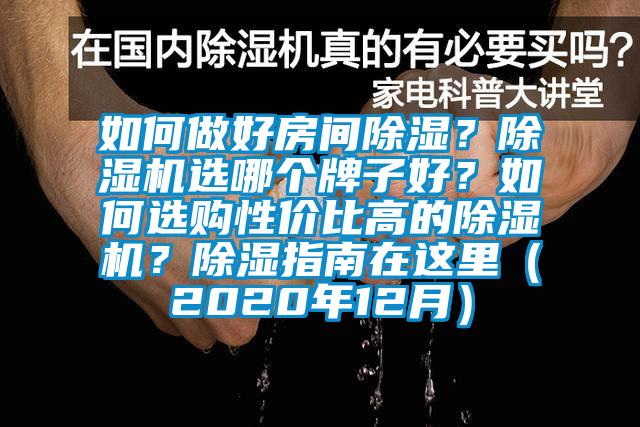 如何做好房間除濕？除濕機選哪個牌子好？如何選購性價比高的除濕機？除濕指南在這里（2020年12月）