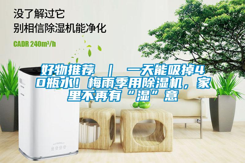 好物推薦 ｜ 一天能吸掉40瓶水！梅雨季用除濕機(jī)，家里不再有“濕”意