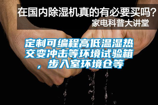 定制可編程高低溫濕熱交變沖擊等環境試驗箱，步入室環境倉等