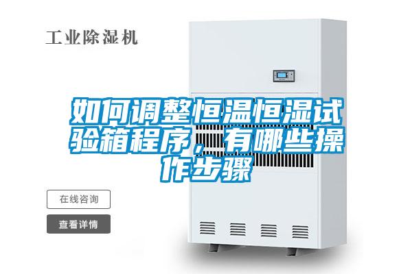 如何調(diào)整恒溫恒濕試驗(yàn)箱程序，有哪些操作步驟