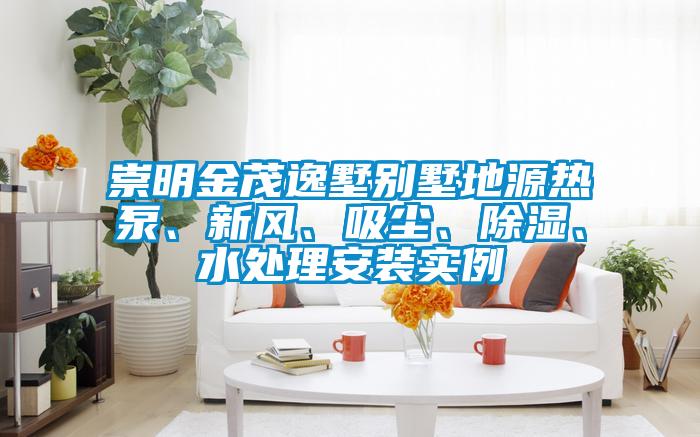 崇明金茂逸墅別墅地源熱泵、新風(fēng)、吸塵、除濕、水處理安裝實(shí)例