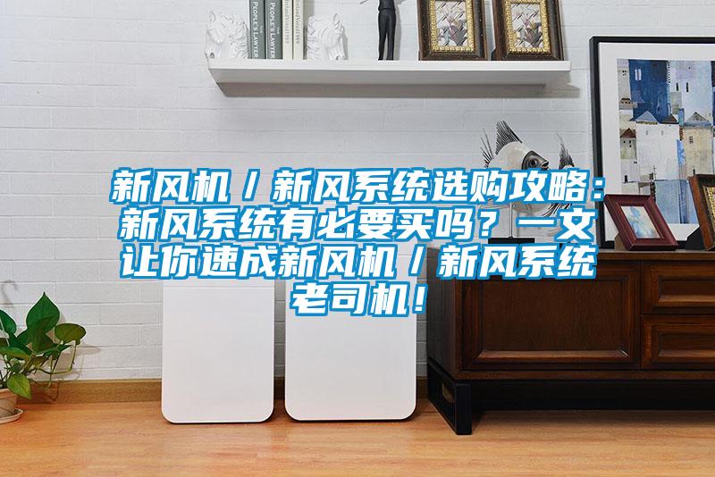 新風(fēng)機(jī)／新風(fēng)系統(tǒng)選購(gòu)攻略：新風(fēng)系統(tǒng)有必要買嗎？一文讓你速成新風(fēng)機(jī)／新風(fēng)系統(tǒng)老司機(jī)！