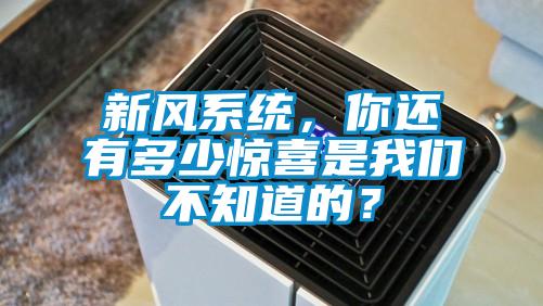 新風(fēng)系統(tǒng)，你還有多少驚喜是我們不知道的？