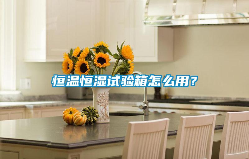 恒溫恒濕試驗(yàn)箱怎么用？
