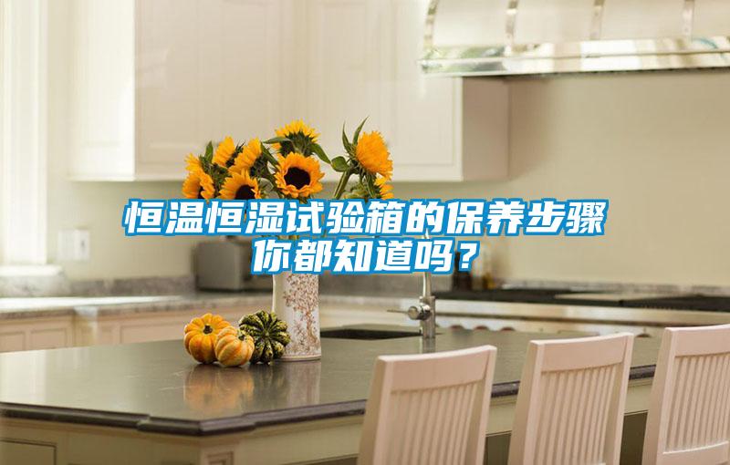 恒溫恒濕試驗(yàn)箱的保養(yǎng)步驟你都知道嗎？