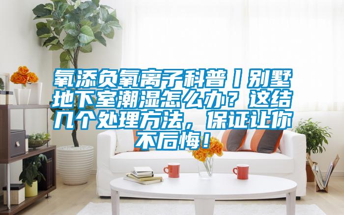 氧添負氧離子科普丨別墅地下室潮濕怎么辦？這結(jié)幾個處理方法，保證讓你不后悔！