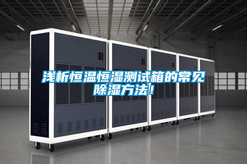 淺析恒溫恒濕測試箱的常見除濕方法！