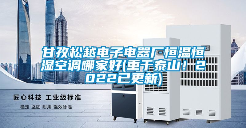 甘孜松越電子電器廠恒溫恒濕空調哪家好(重于泰山！2022已更新)