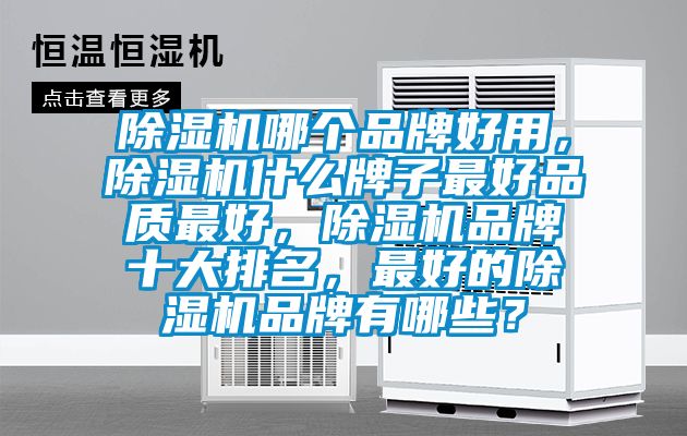 除濕機哪個品牌好用，除濕機什么牌子最好品質(zhì)最好，除濕機品牌十大排名，最好的除濕機品牌有哪些？